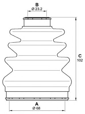 OPEN PARTS sjk722100 -  Комплект пыльника, приводной вал